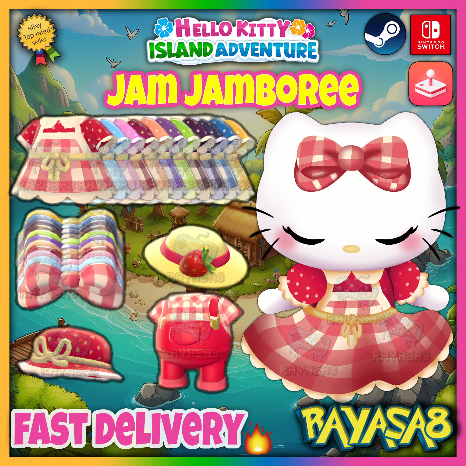 🍓 Jam Jamboree Outfit Set | Hello Kitty Island Adventure iOS/Steam/Switch 🎨🔥