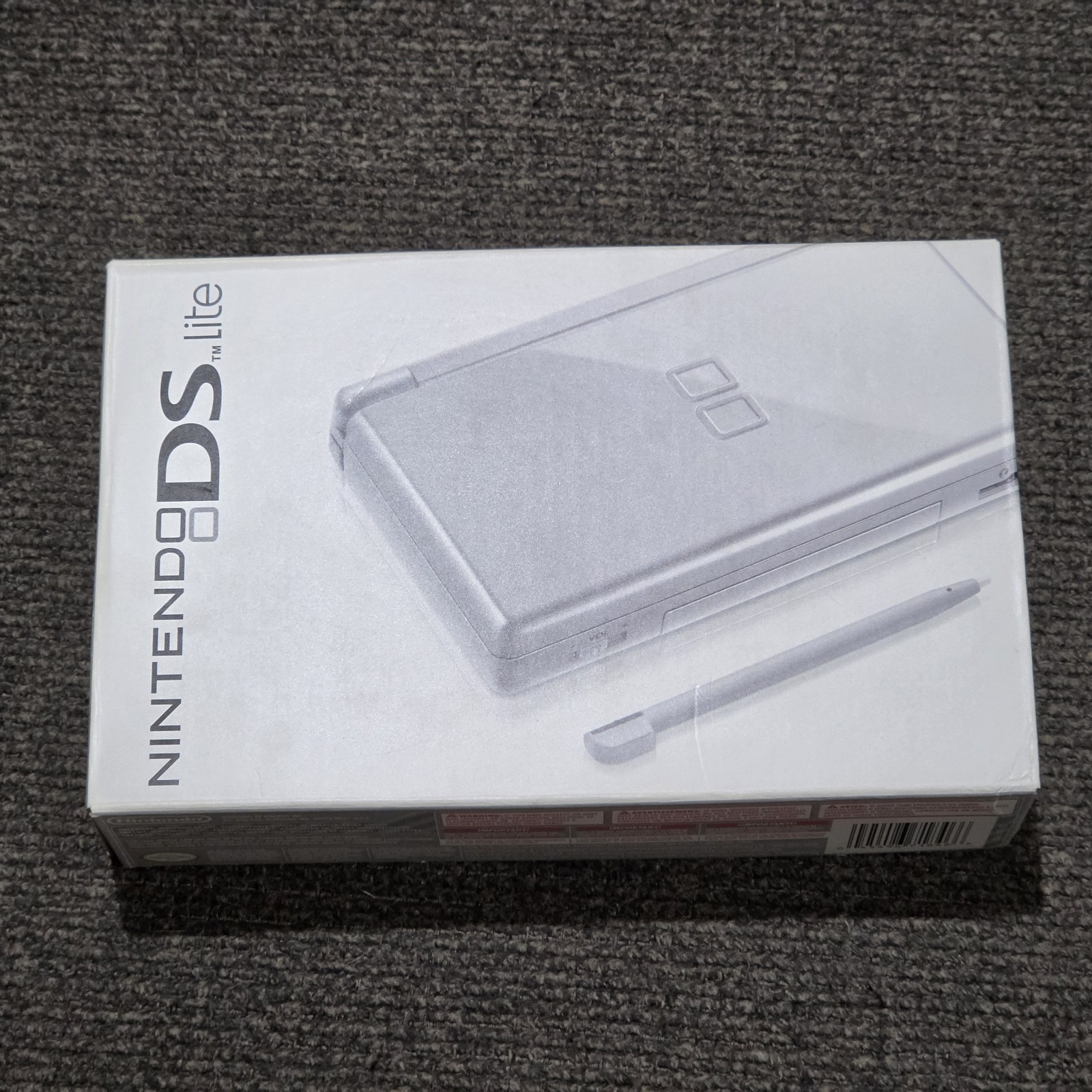 Nintendo DS Lite Silver Handheld BOX AND PAPERWORK ONLY