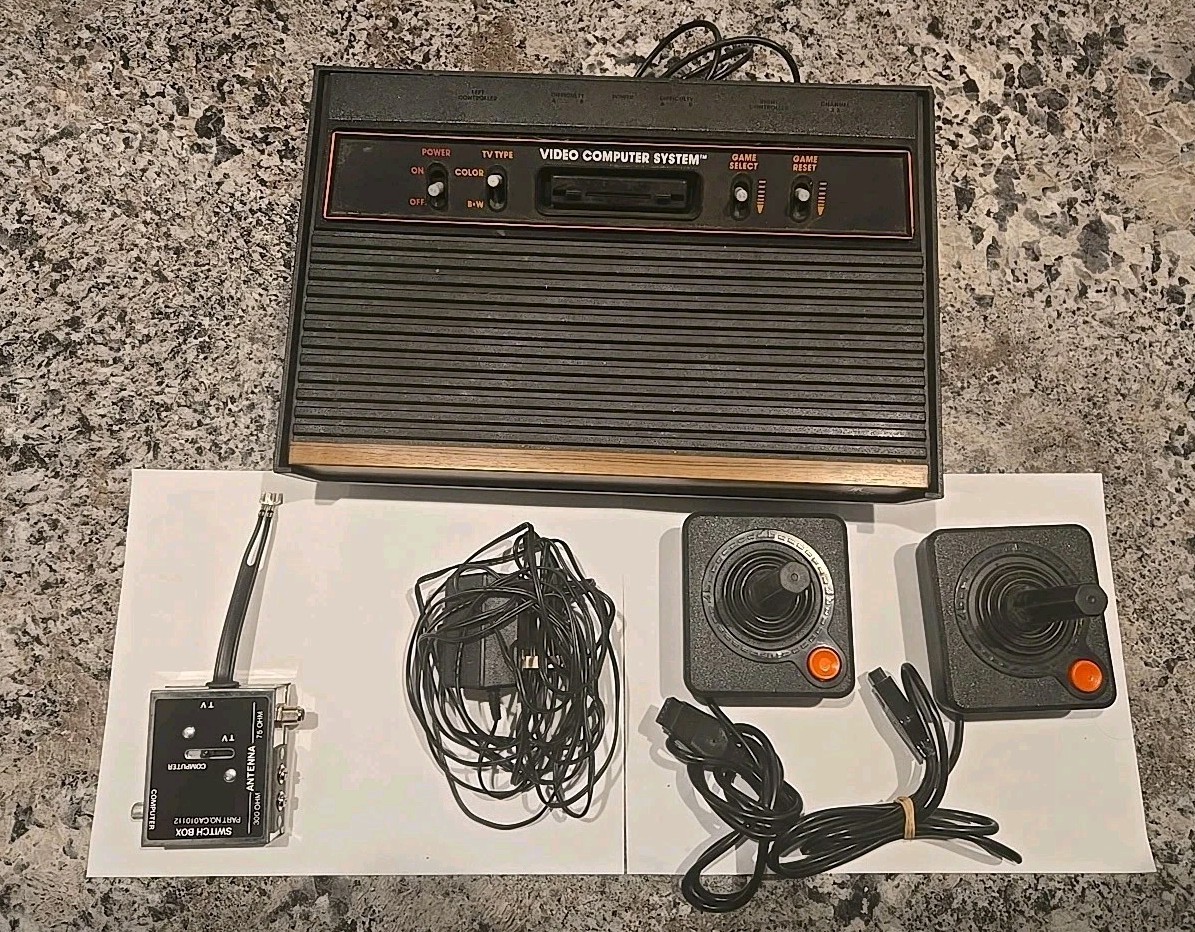 Atari 2600 Model: CX-2600A System & Joysticks Untested