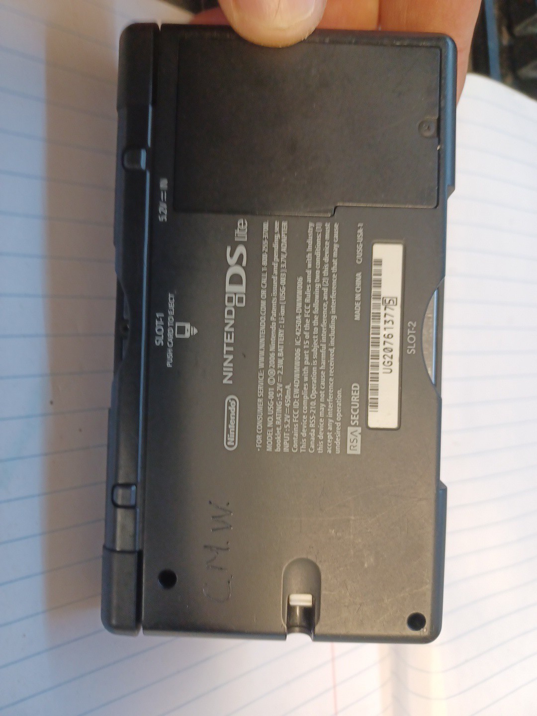 Nintendo DS Lite USG-001 Red/Black Dual Screen Touch Handheld Console- Tested