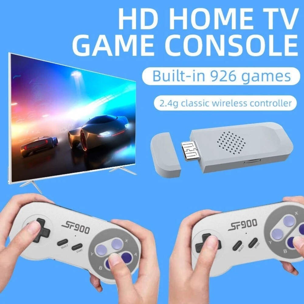 SF900 Mini Video Game Console 2.4G Dual Wireless Console Game Stick 5000 Classic