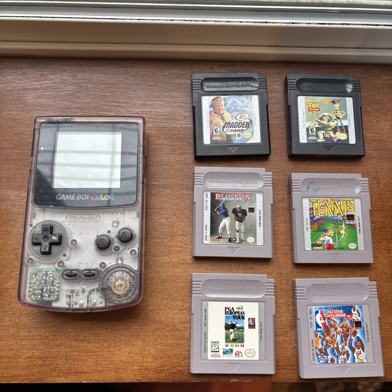 Nintendo Game Boy Color Atomic Purple CGB-001 Handheld Console & 6 Games