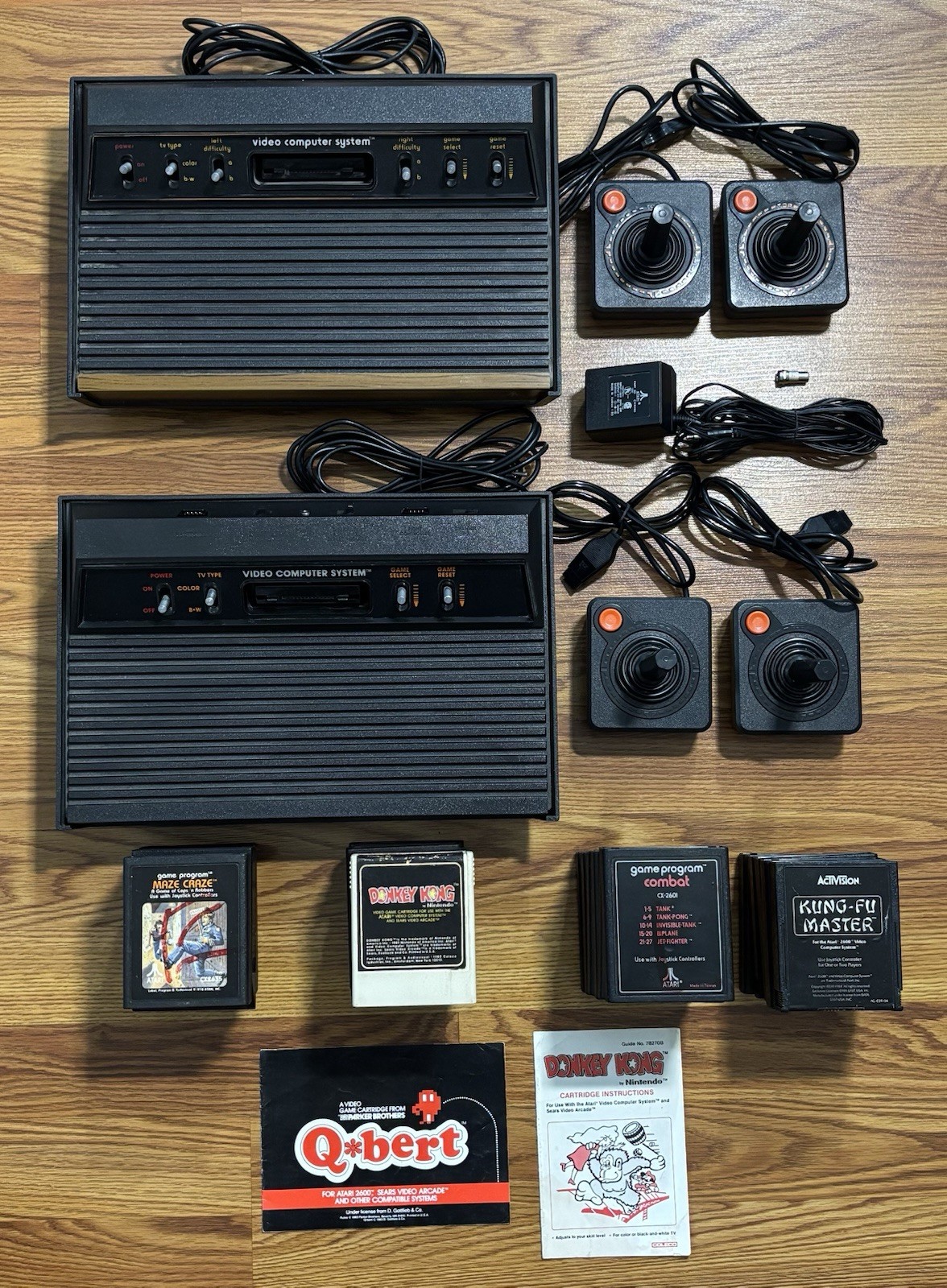 Ultimate Atari 2600 System Lot – Light Sixer & Vader Consoles Controllers Games