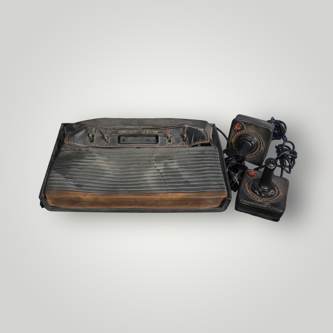 Atari 2600 System Console Melted Art Piece Sculpture for Display