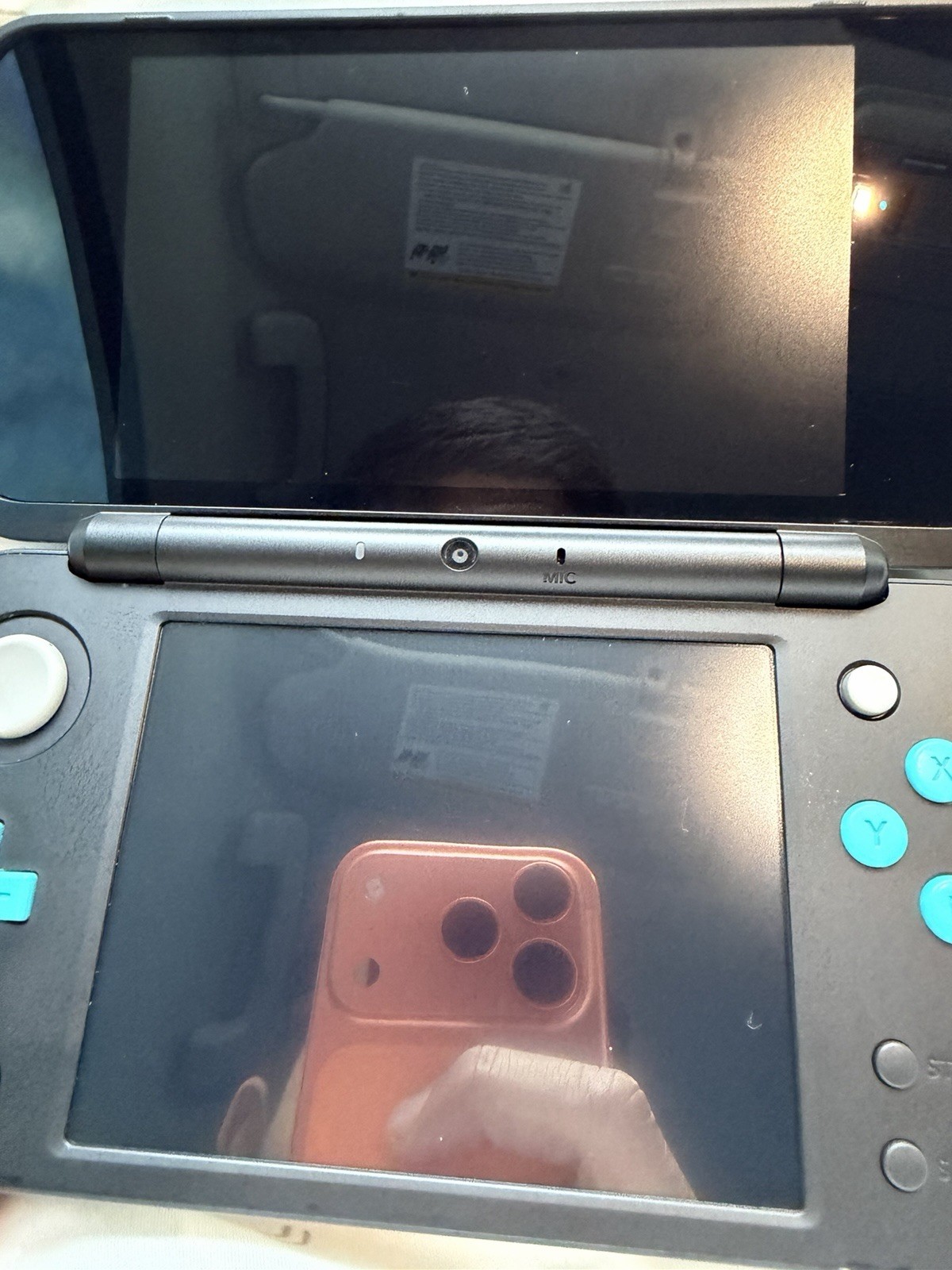 “New” Nintendo 2DS XL Black Turquoise TESTED With Stylus – CONSOLE ONLY- GREAT