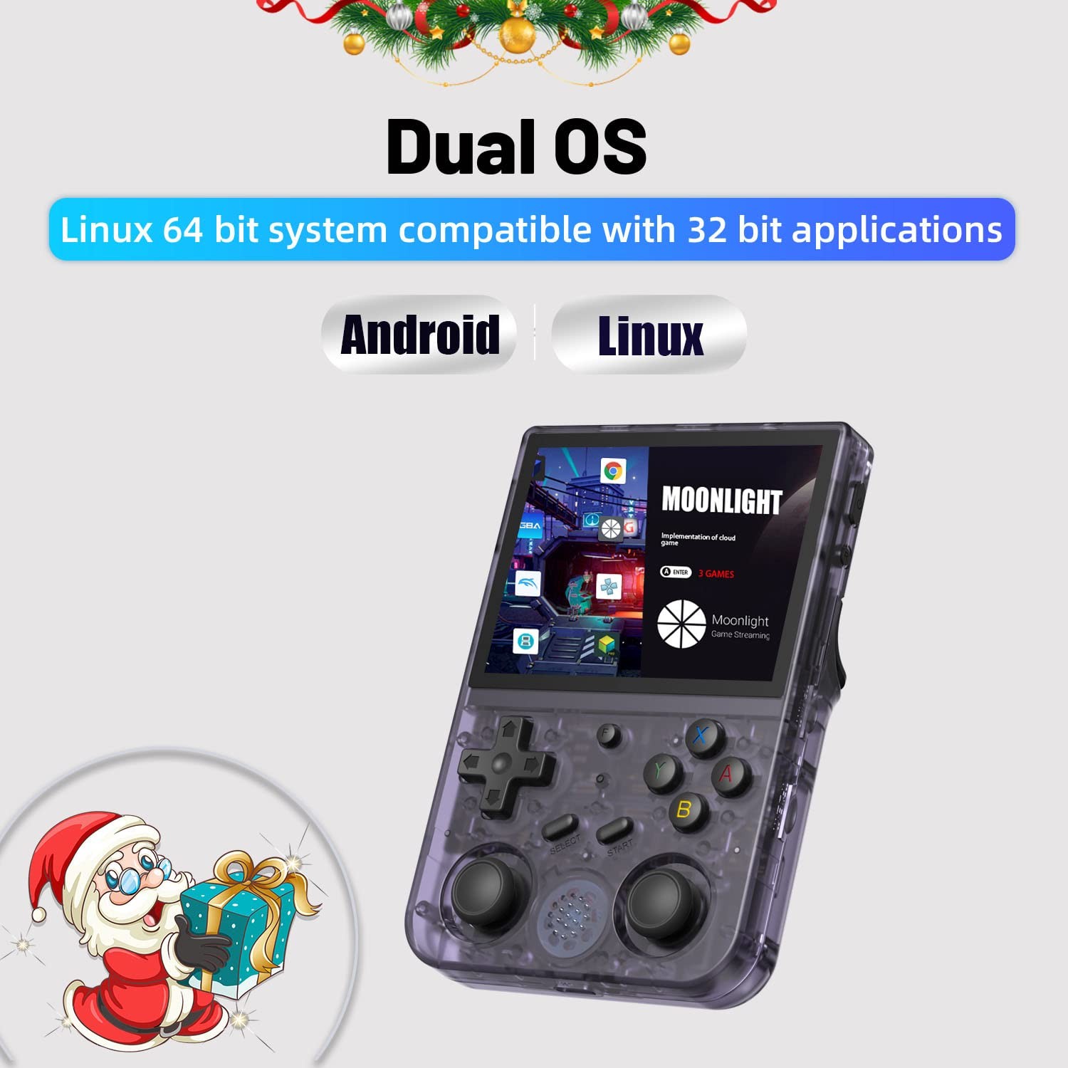RG353V Dual OS Handheld Game 64GB Preload