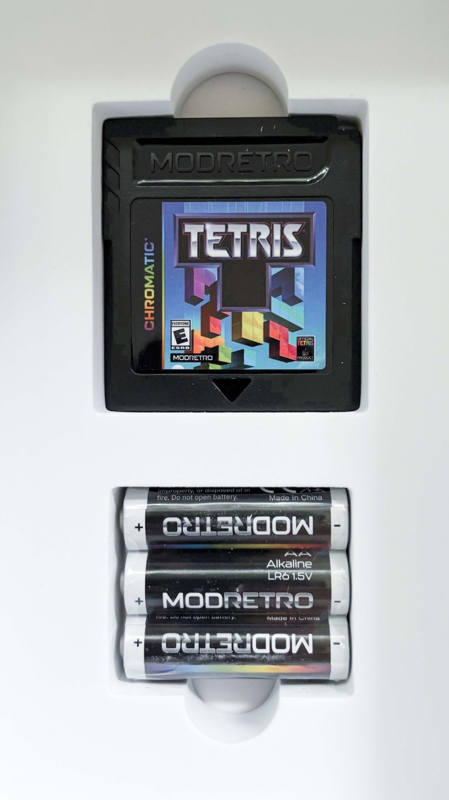 ModRetro Chromatic 1st Edition Inferno Orange w/ Tetris Game.