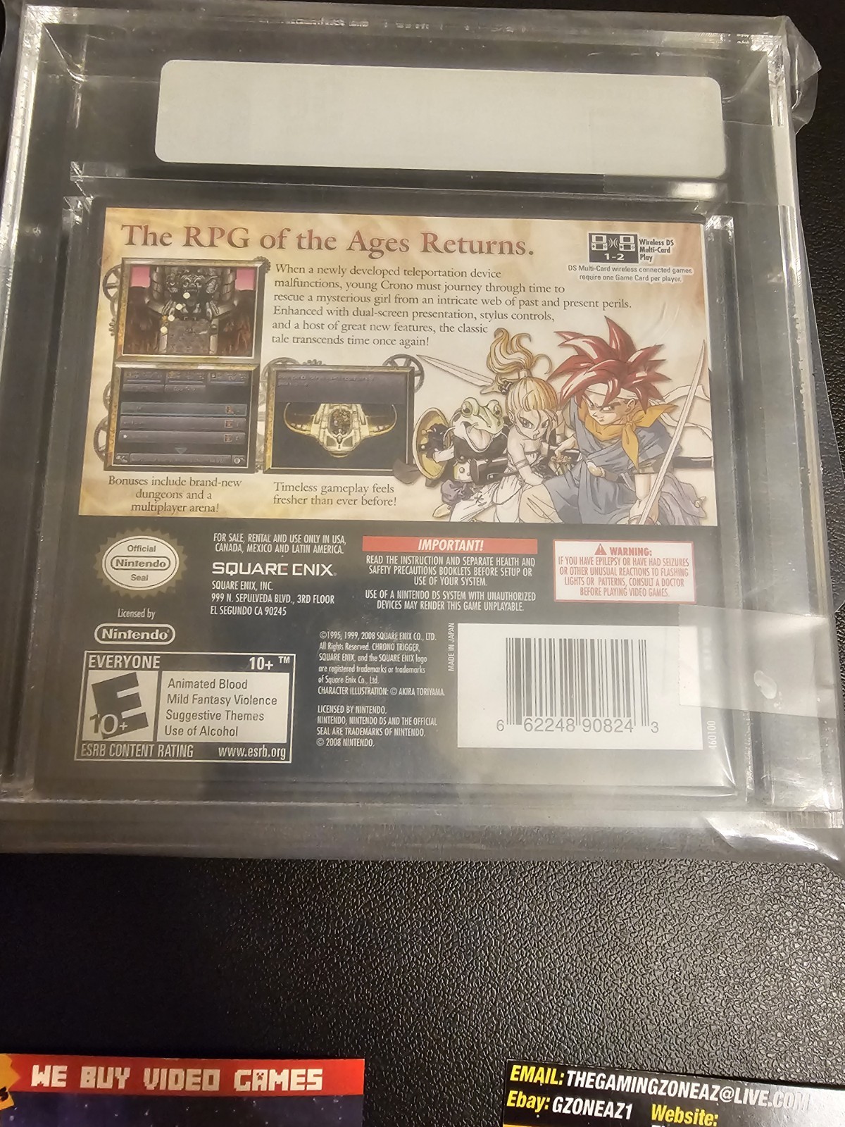 Chrono Trigger Nintendo DS Graded VGA 90 NM+ / MT New Sealed