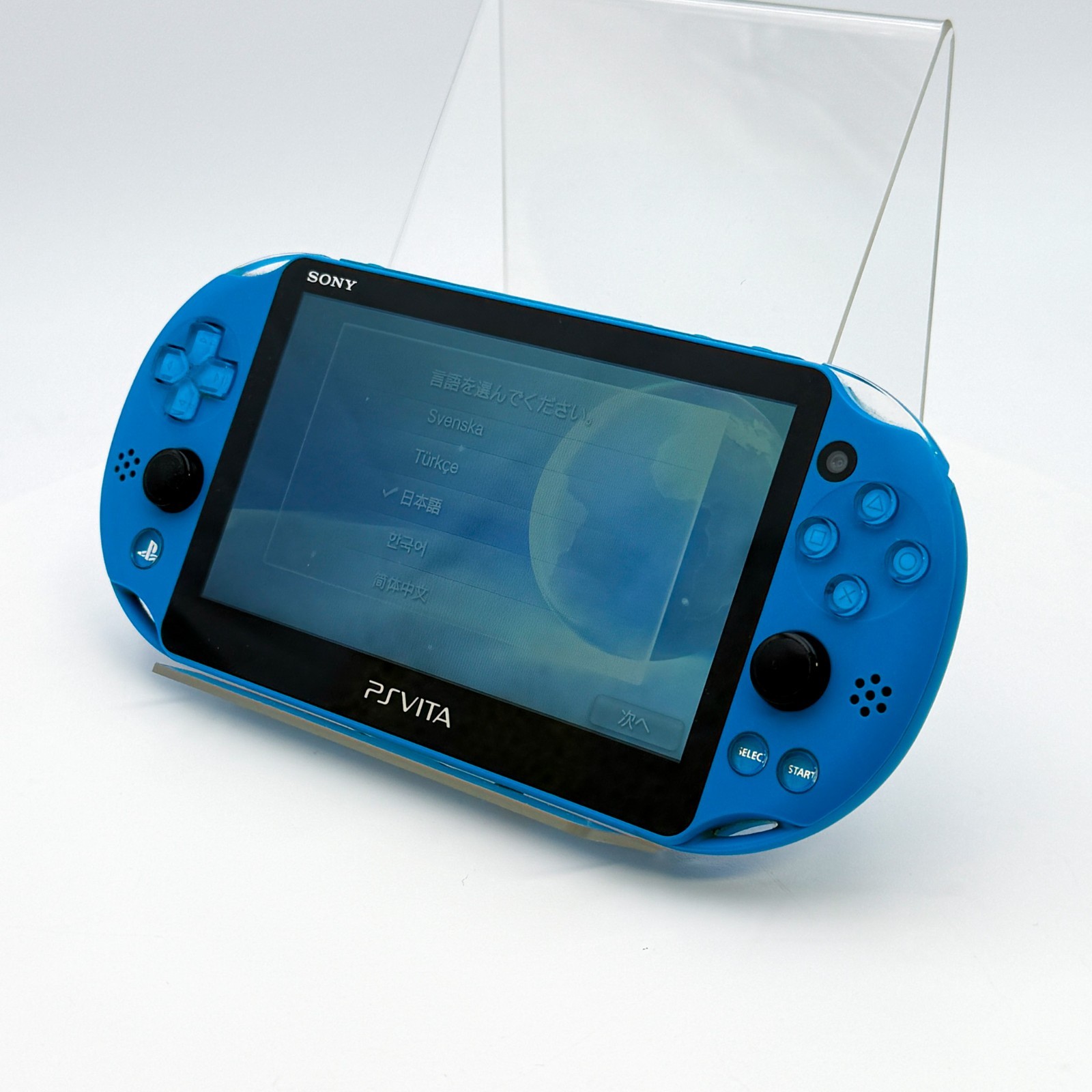 PS Vita Aqua Blue PCH 2000 Za23 Console PSV Slim Good Condition Tested Working