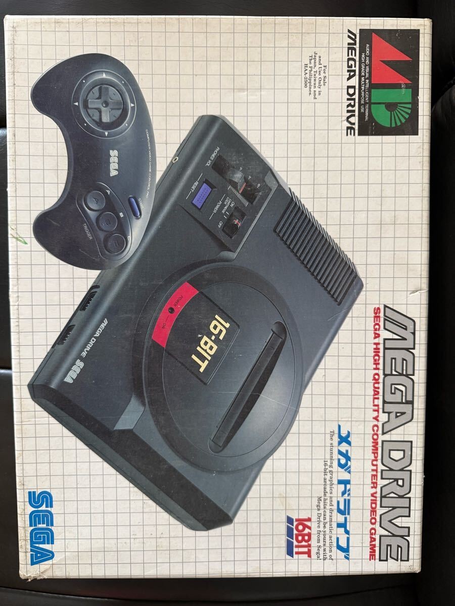 Unused SEGA Mega Drive HAA-2510 16-BIT MD.Only power supply confirmed.