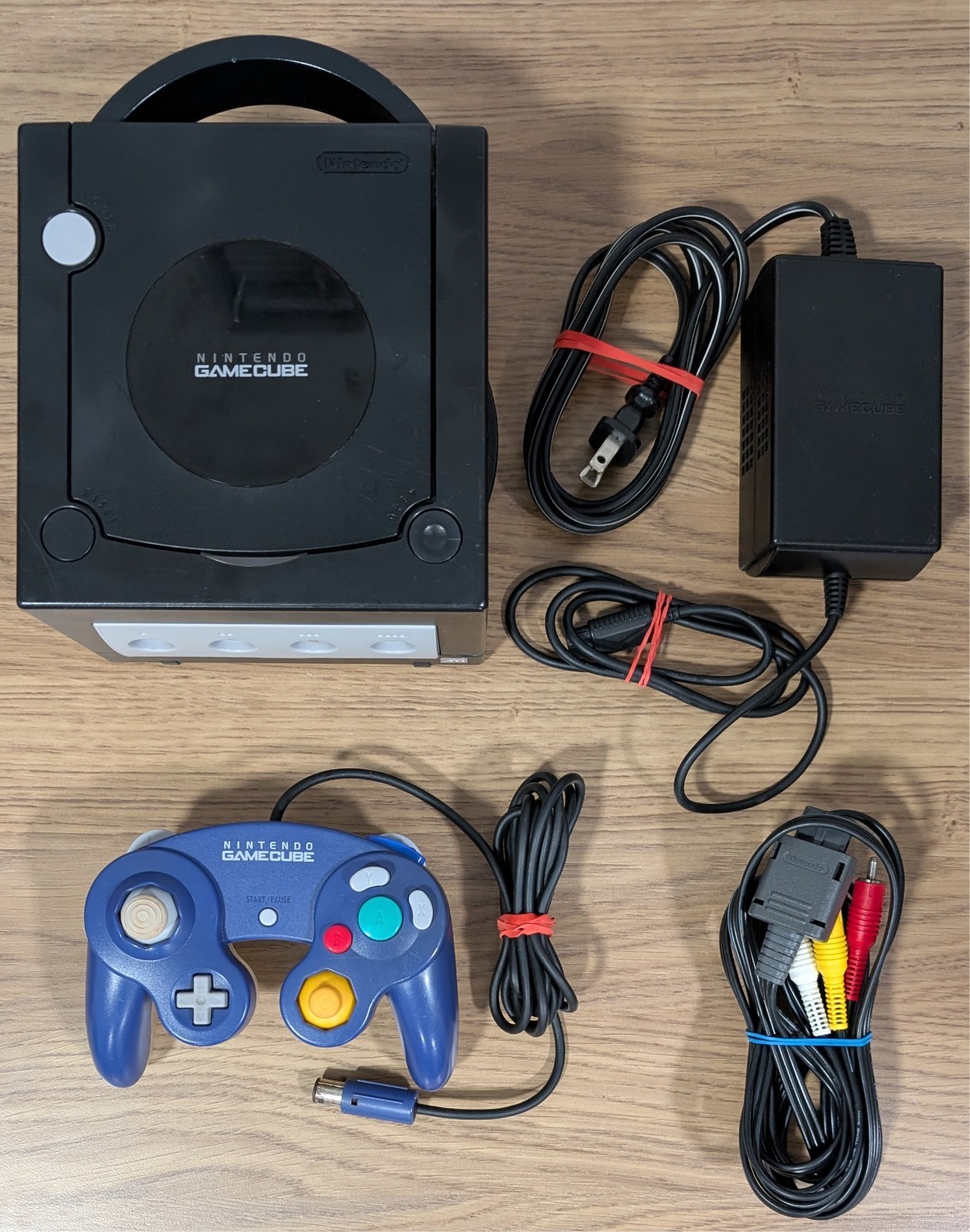 Nintendo GameCube Black Console Video Game DOL-001 Controller Tested Working