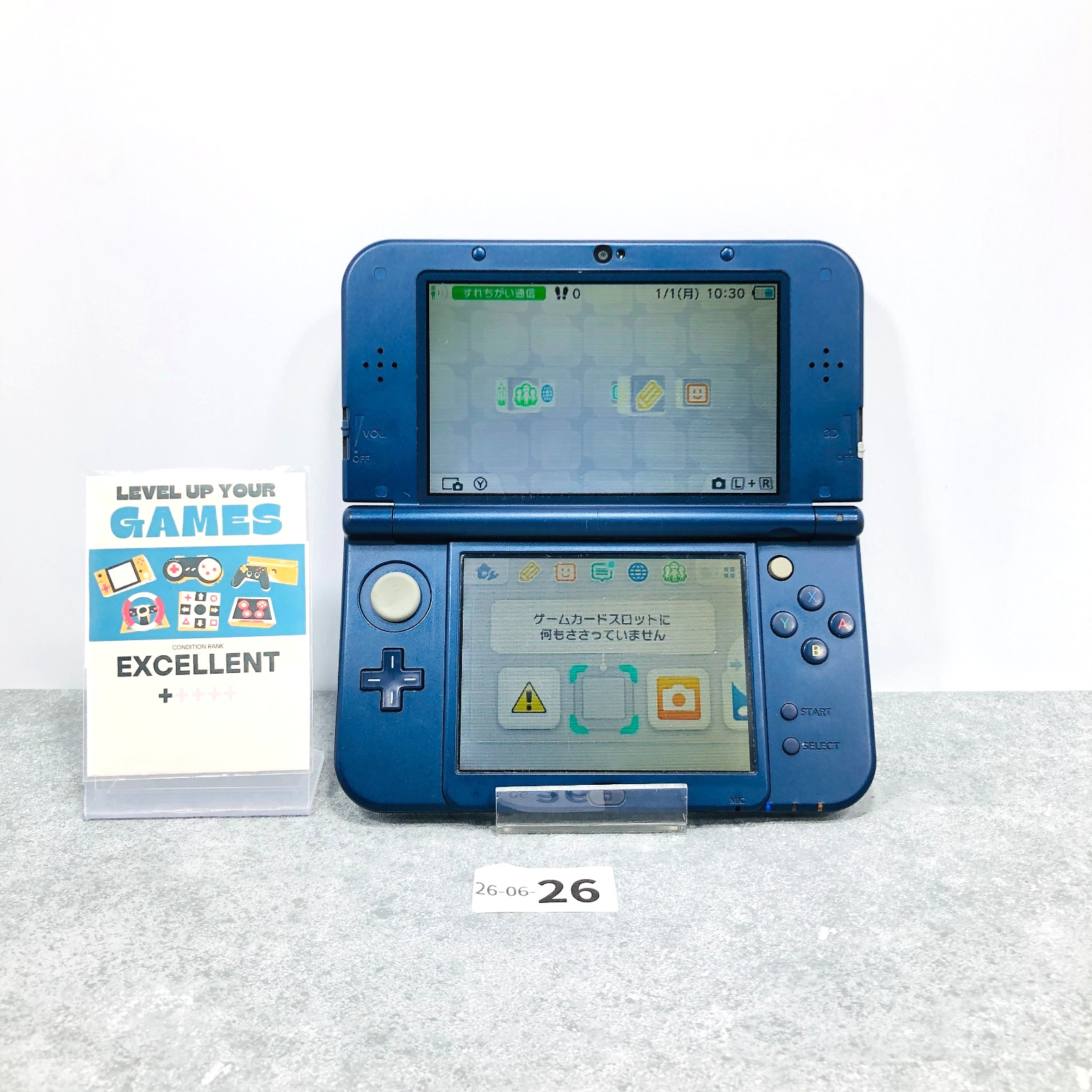 [EX+1] New Nintendo 3DS LL XL Metallic Blue console NTSC-J RED-001 26-06-26