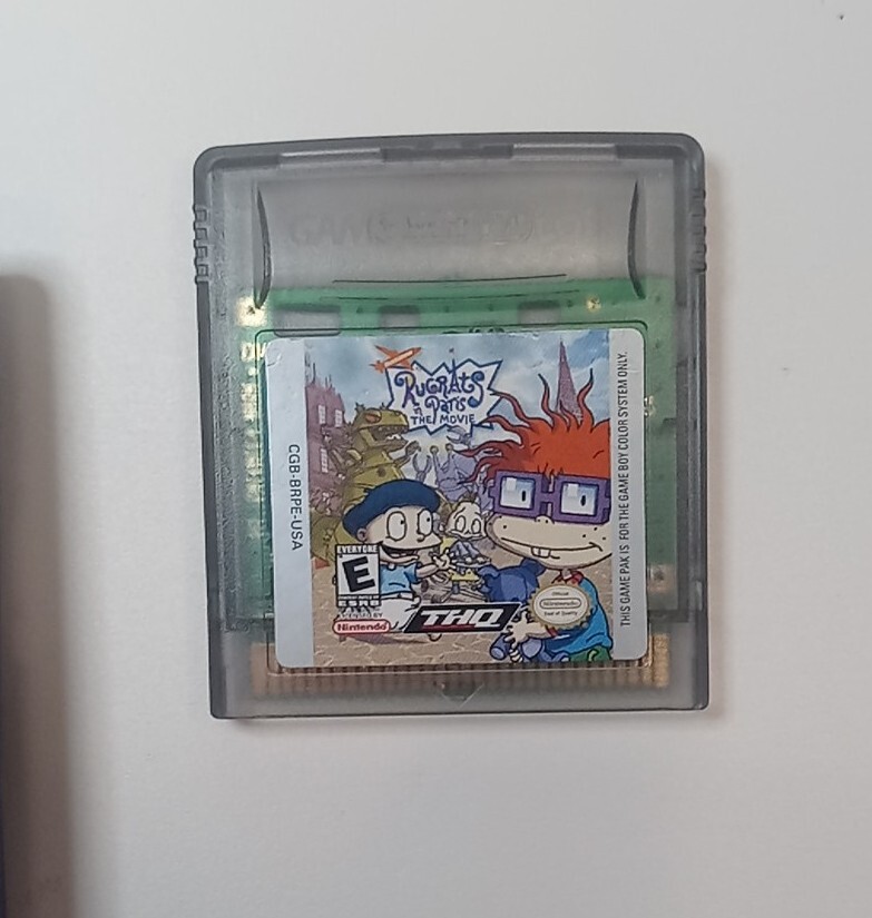 Nintendo GameBoy Color CGB-001 – Purple – White Buttons – Rugrats GBC Game