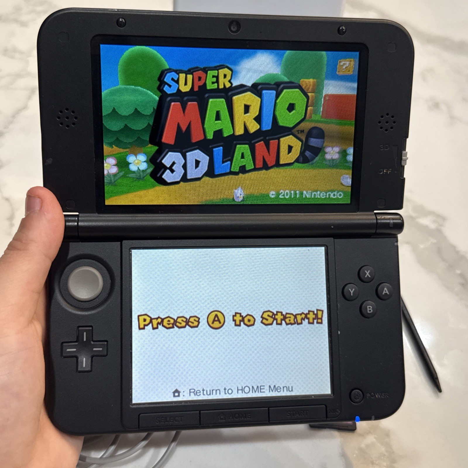 Nintendo 3DS XL Handheld System Console – Blue – Tested + Charger & Mario!