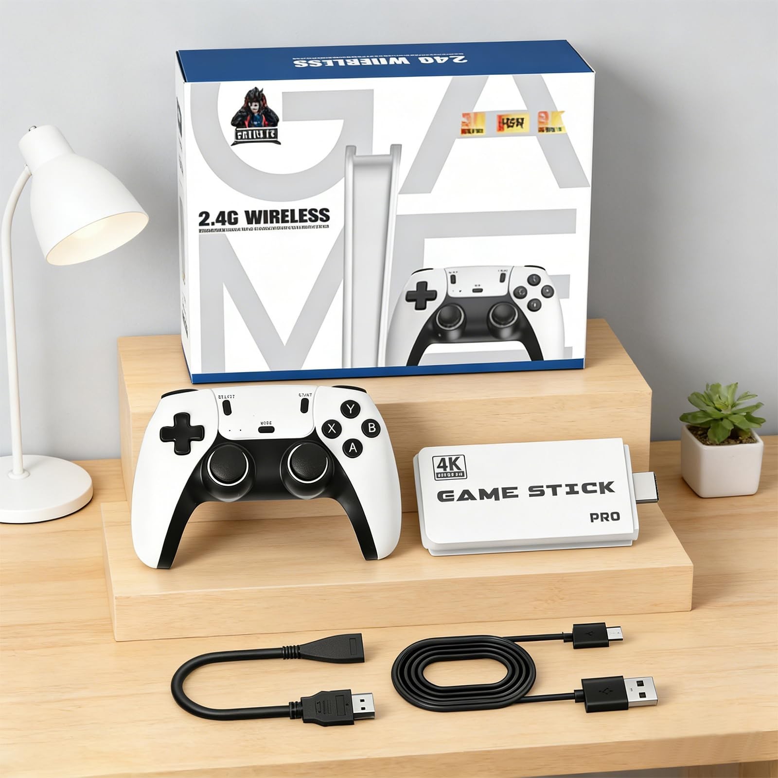 128G Retro Gaming Console Stick – HDMI Plug & Play for TV, Classic Games
