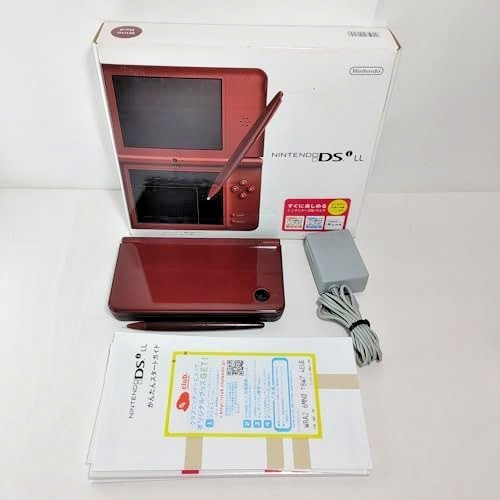 Nintendo DSi LL XL Console Wine Red w/ Stylus Charger Box Japan Tested