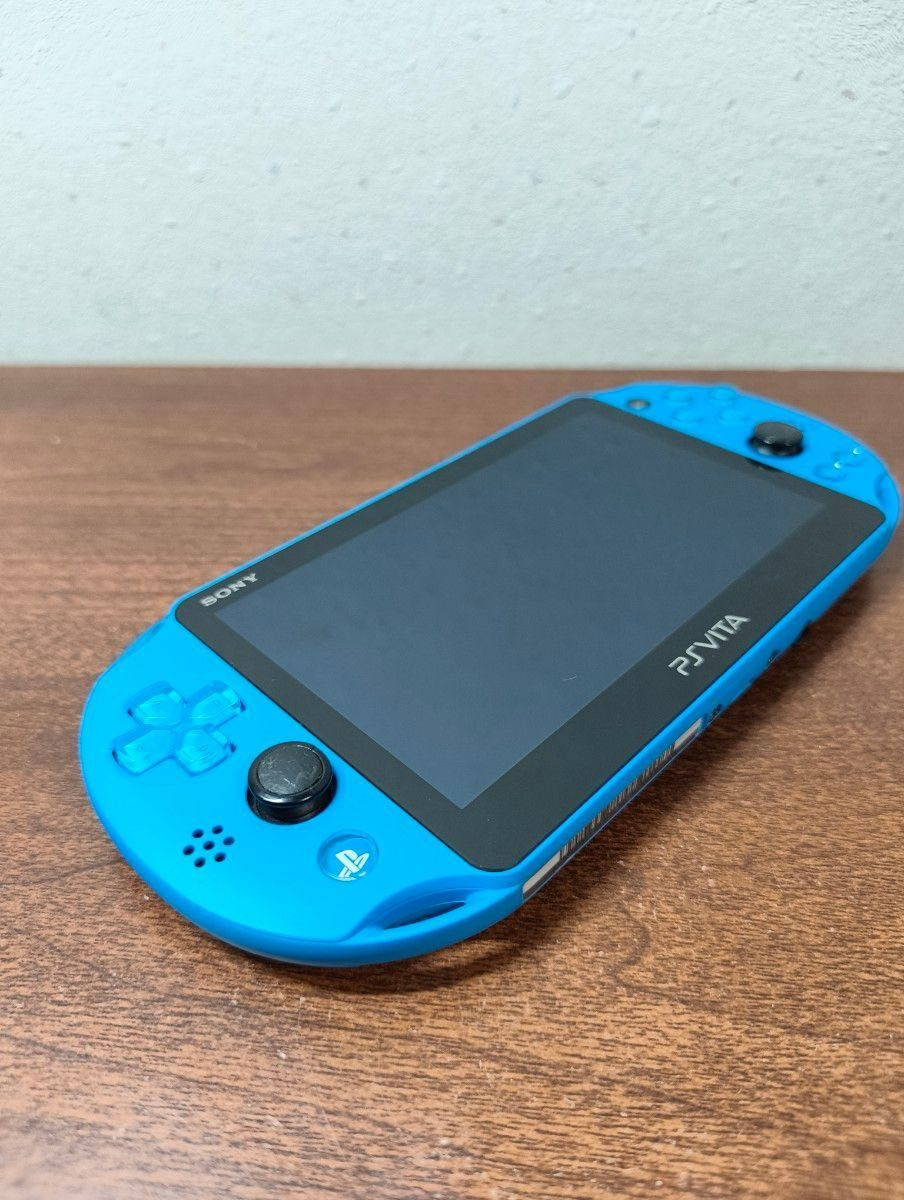 Sony PlayStation PS Vita Slim PCH-2000 Wi-Fi Console Aqua Blue w/ Charger & Box
