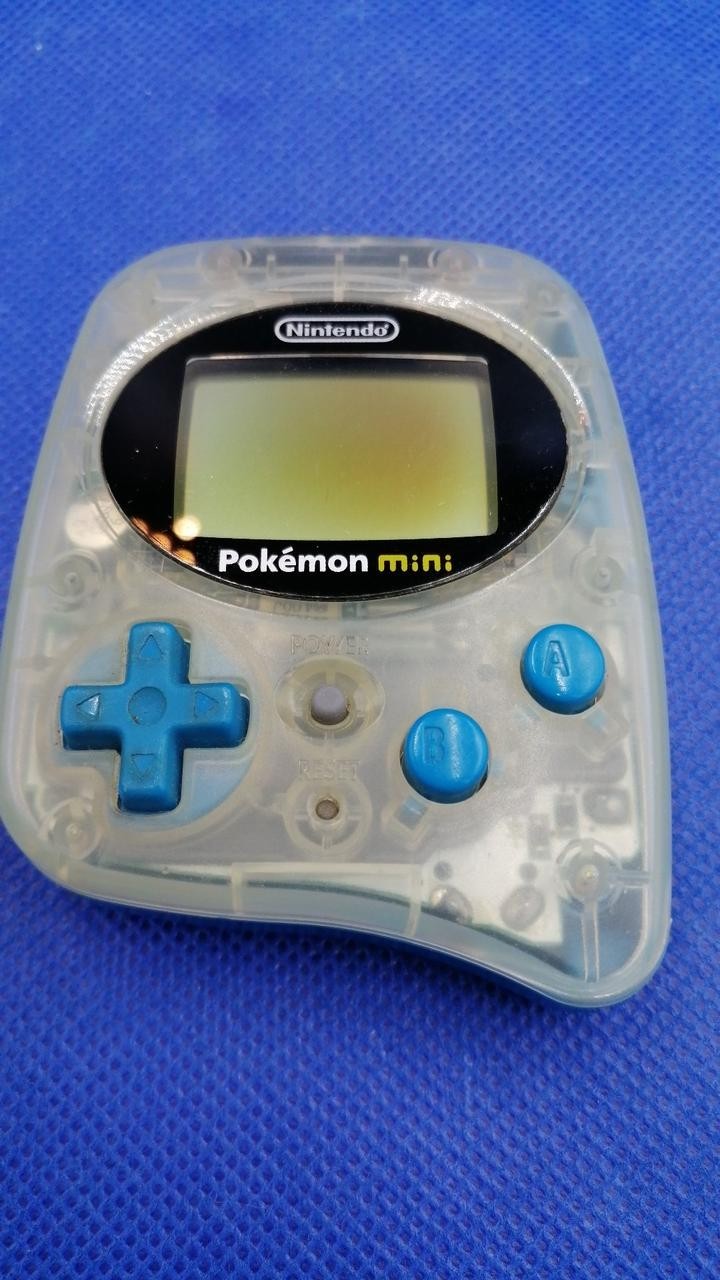 Nintendo Pokemon Mini Blue Console MIN-001 and Puzzle Collection set used