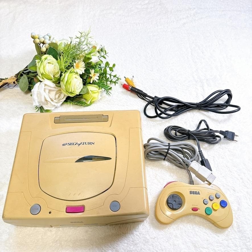 Sega Saturn HST-3220 White Console + Controller Tested NTSC-J Japan