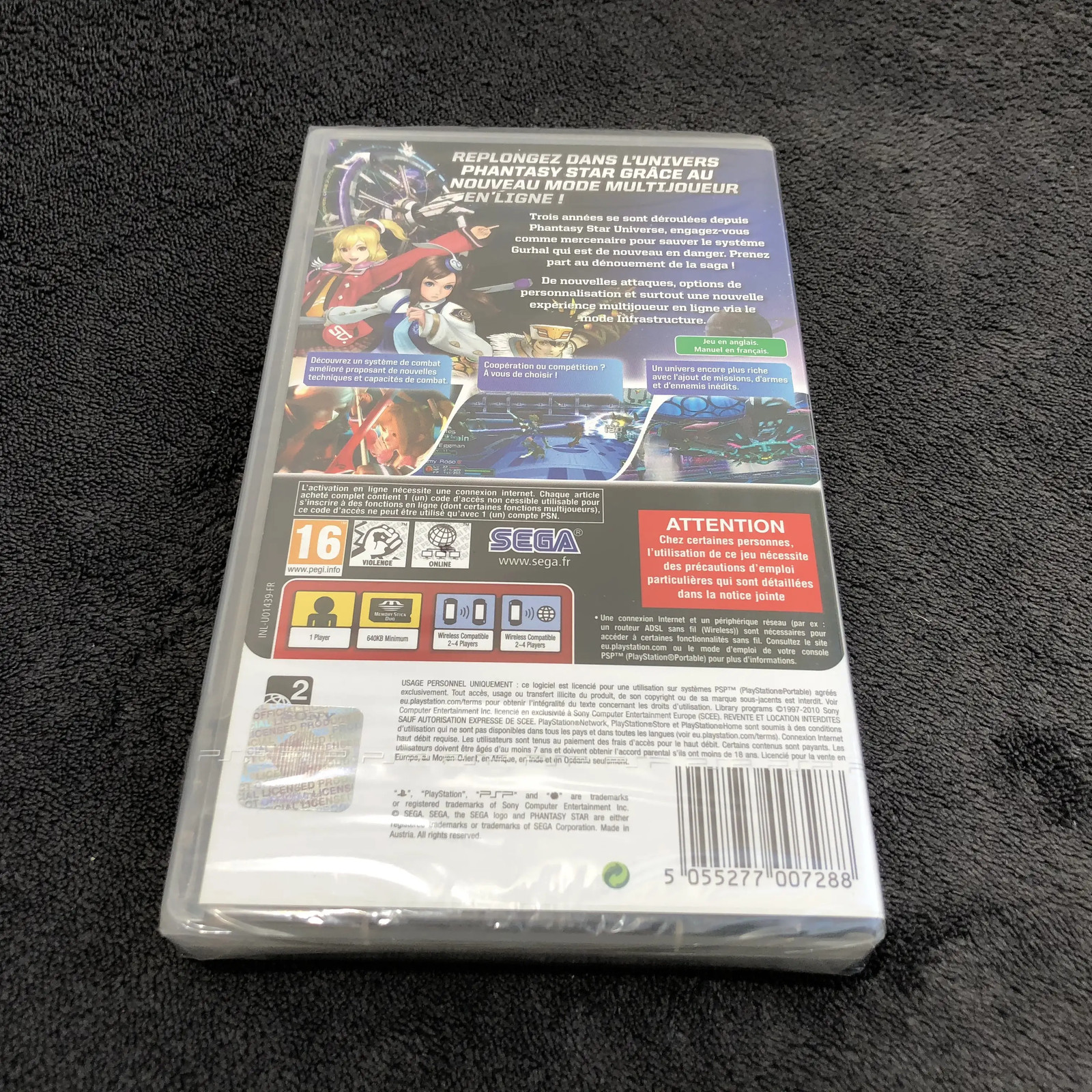 PSP Phantasy Star Portable 2 FRA New in Blister