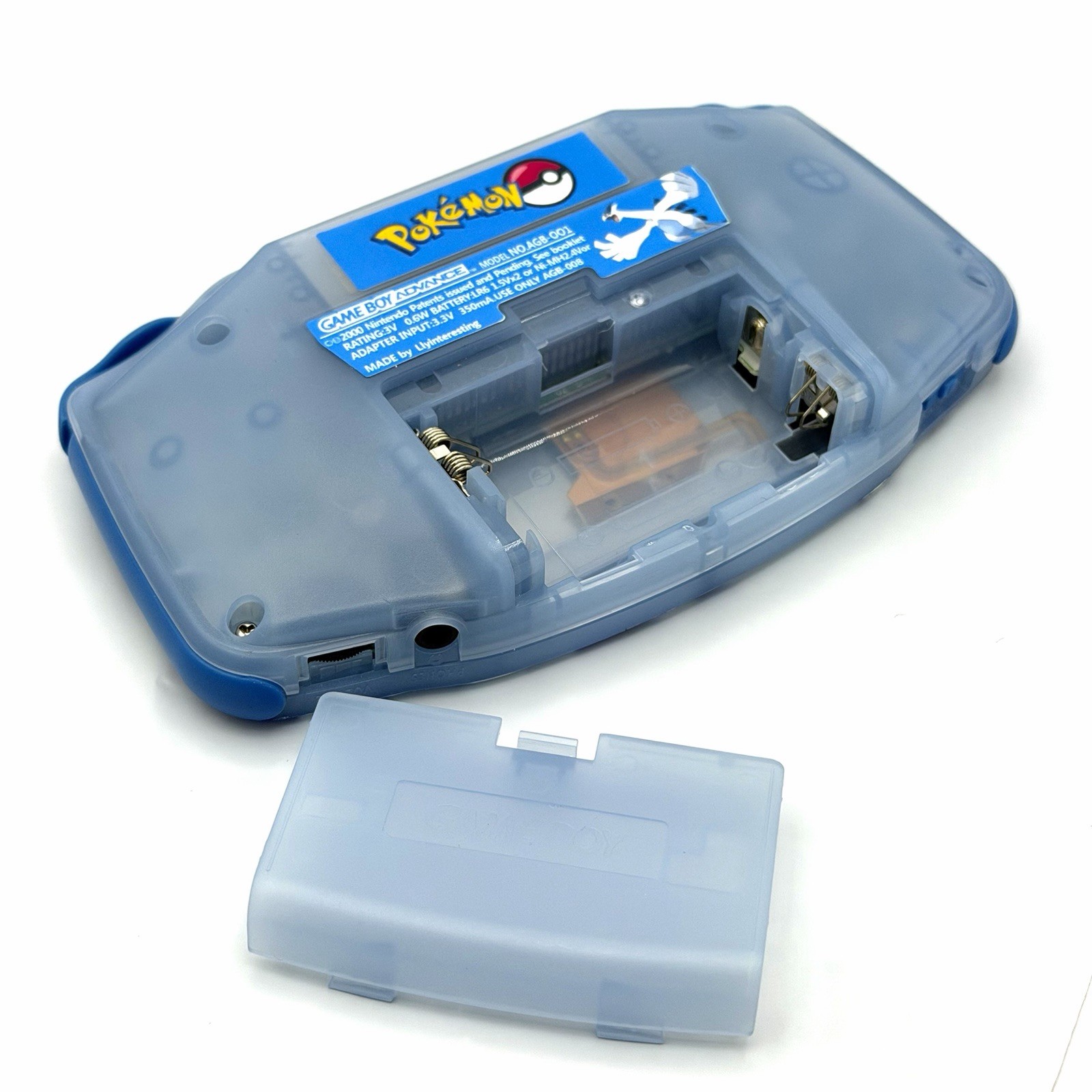 Nintendo Game Boy Advance GBA iPS Backlight Backlit Console Blue Lugia Pokemon