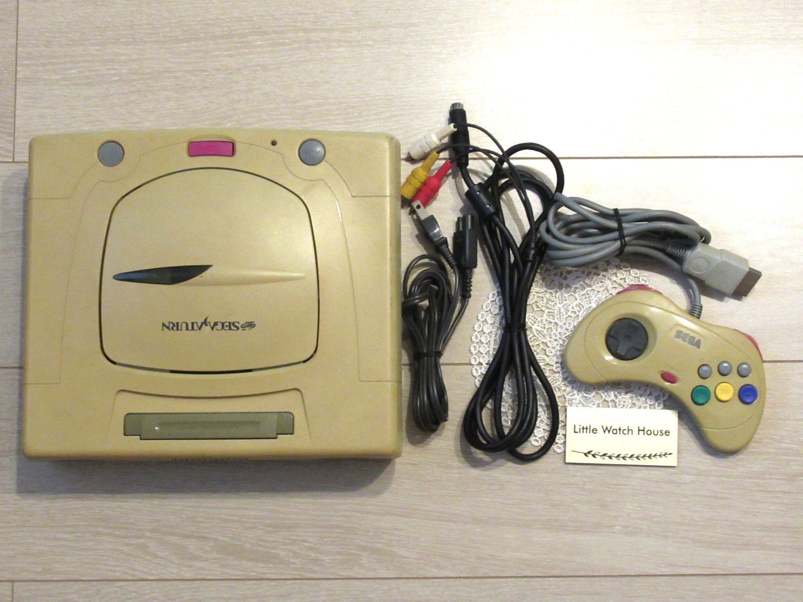 Sega Saturn HST-3220 Console Japan White Controller Tested From Japan BR-038