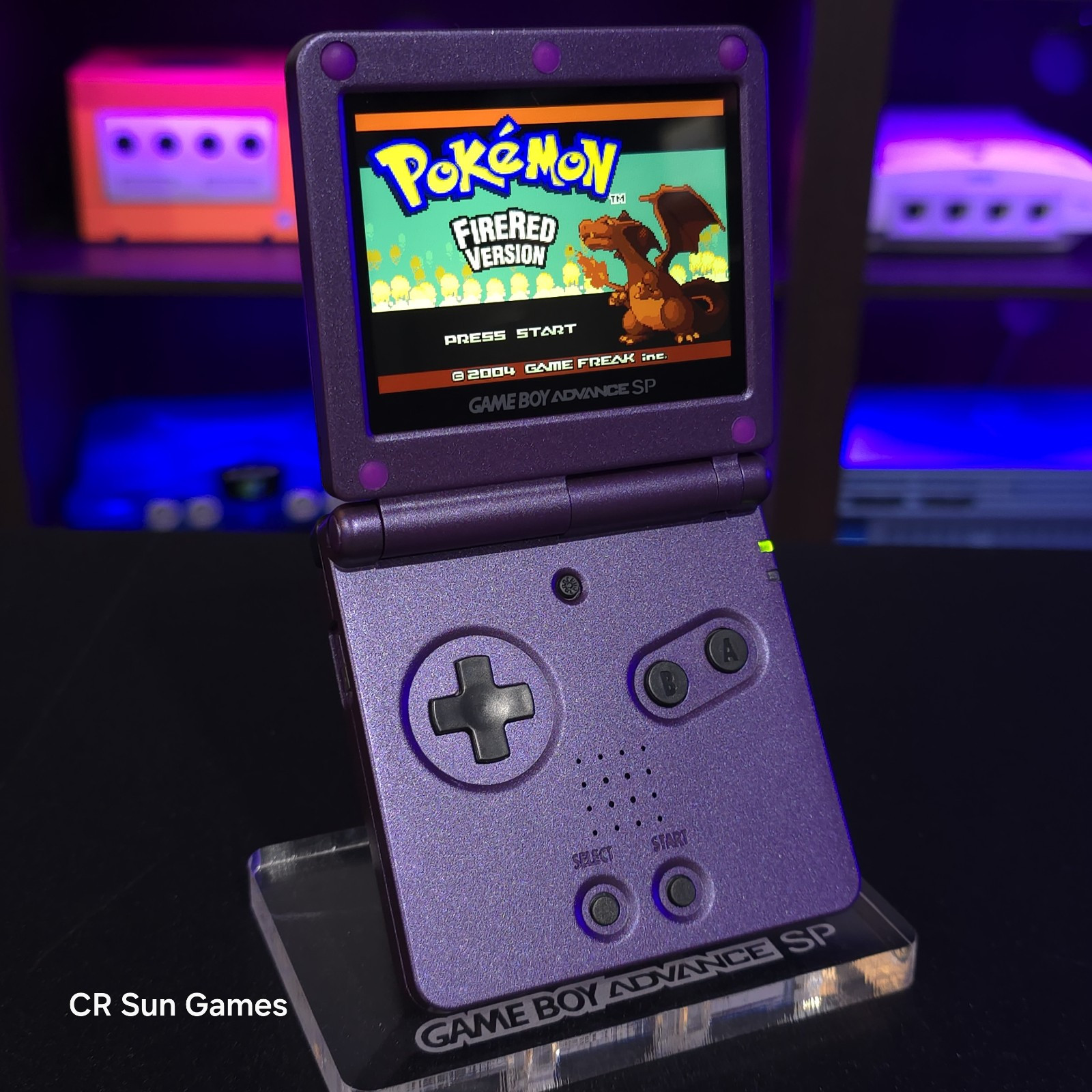 Purple Nintendo Game Boy Advance GBA SP IPS V2 And USB-C