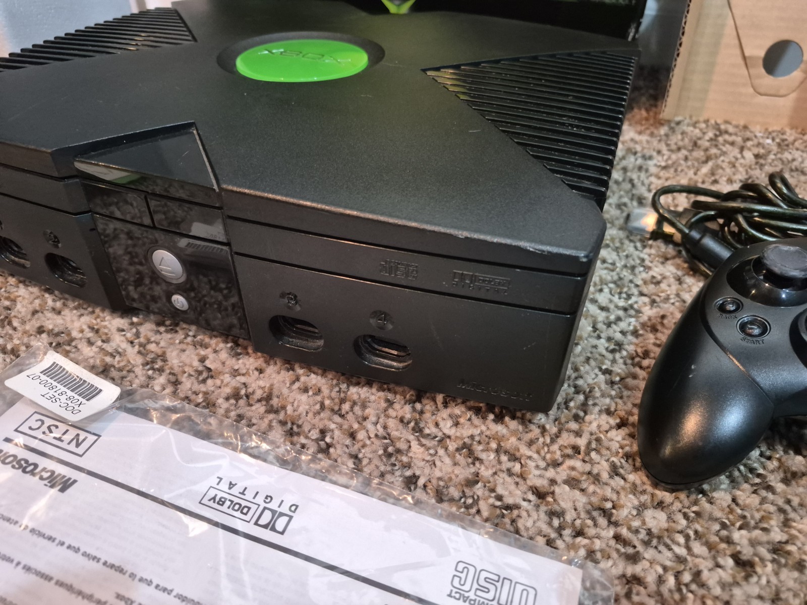 Xbox Original Console 100% Complete in Box CIB Box VERY NICE! TESTED WORKING