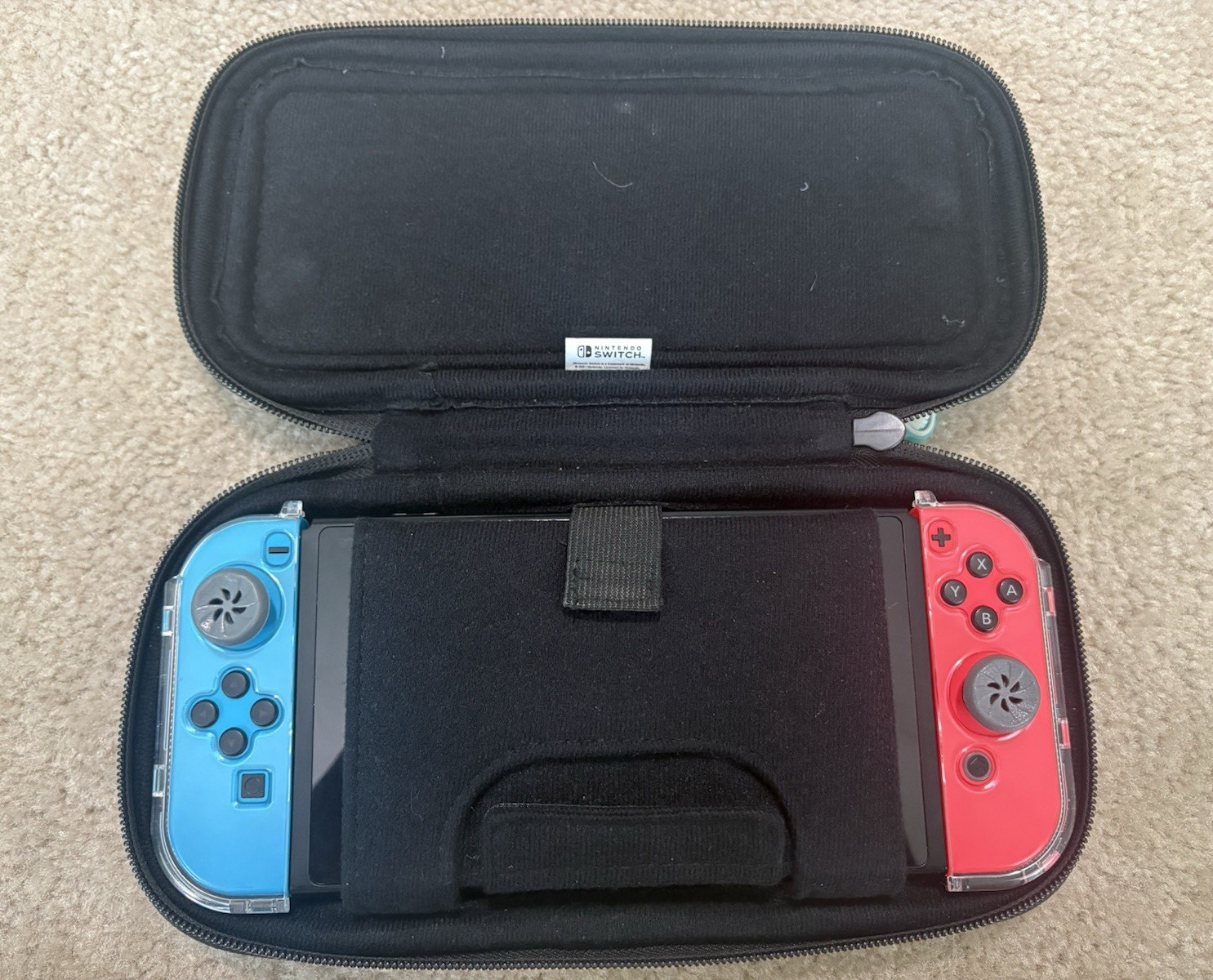 Nintendo Switch HAC-001 Bundle Neon Red/Blue Joy-Con Dock HDMI AC Adapter Case