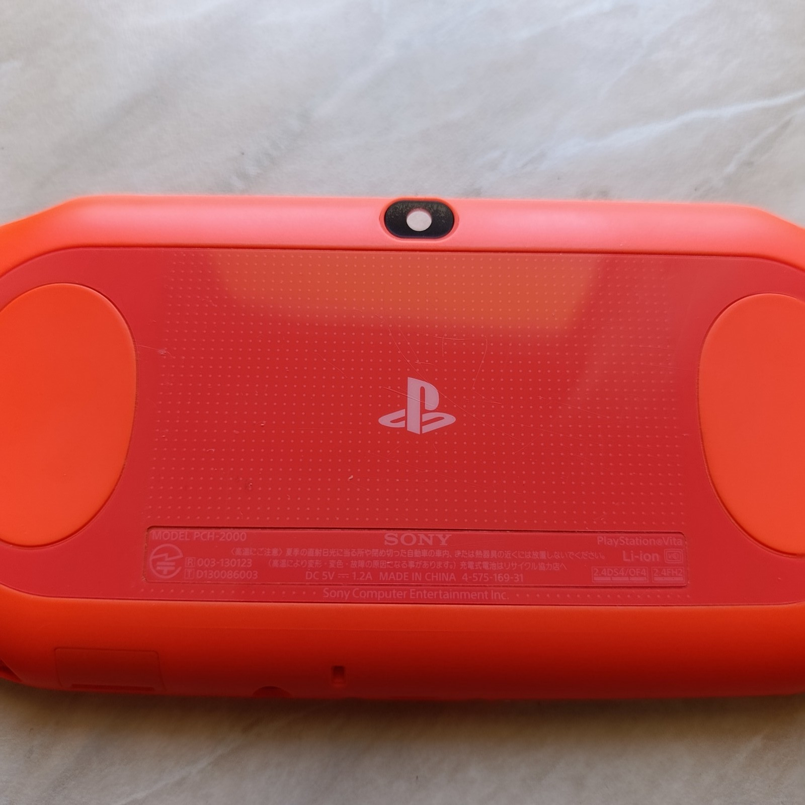 PS Vita Neon Orange PCH 2000 BackCase Only Used Good