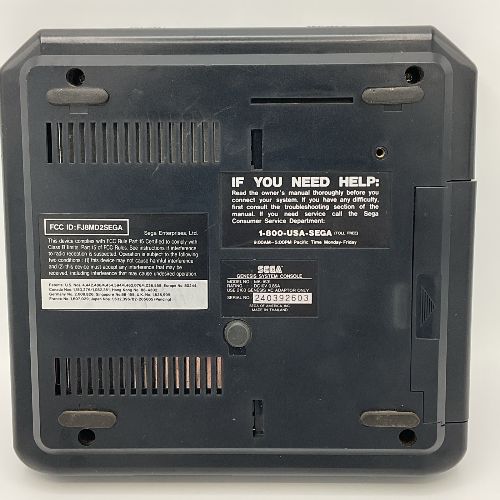 Sega Genesis Model 2 Console ONLY Model MK-1631A – Untested
