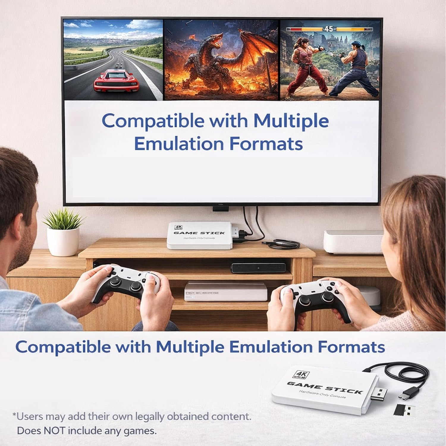 2026 M15 Retro Game Stick Pro, 128G, Retro Gaming Console, Plug & Play for TV Vi