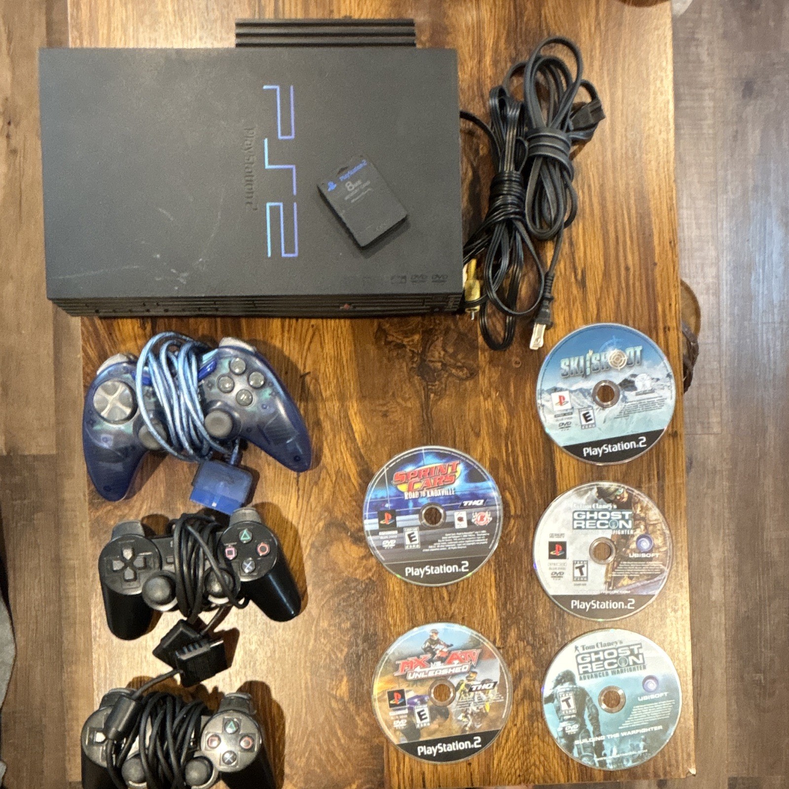 Sony PlayStation 2 PS2 Black Console Bundle 3 Controllers 8MB NTSC SCPH-39001