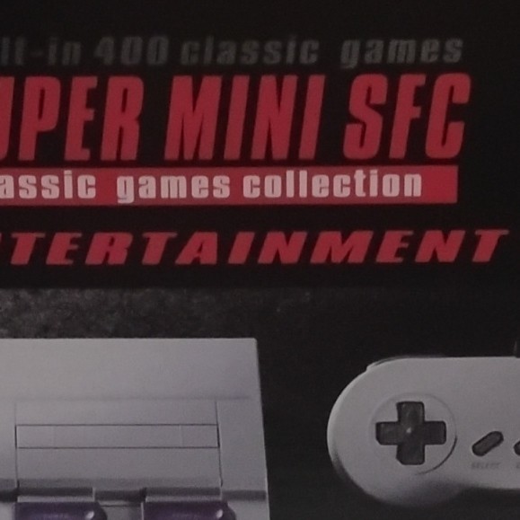 Super Mini SFC Gray Console Entertainment System w/Replica Not Original