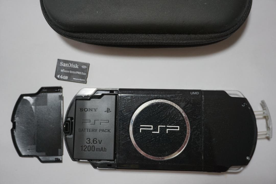 PSP Sony Psp Body 1200Mah Battery With 4Gb Memory Card Japan