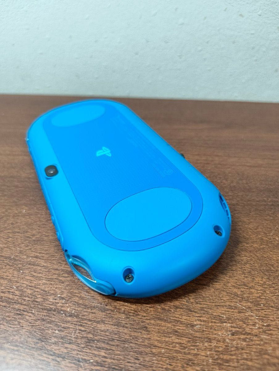 Sony PlayStation PS Vita Slim PCH-2000 Wi-Fi Console Aqua Blue w/ Charger & Box