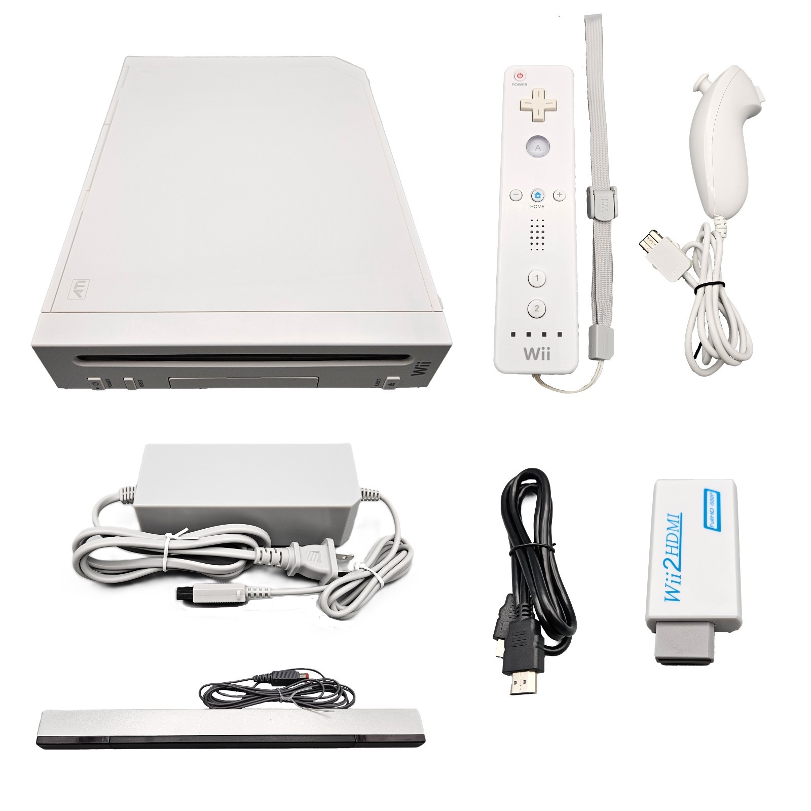 Nintendo Wii Console HD + Pick Wii Remotes, Wii Sports, Mario, Smash & More