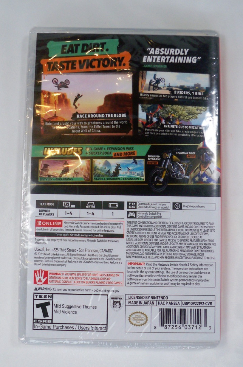 Trials Rising Gold Edition Switch Brand New Game (Multiplayer, 2019 2.5D Racing)