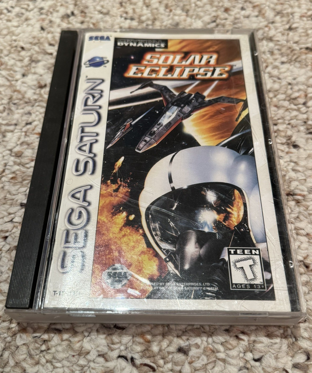 Sega Saturn Console Controller Cords New Save Battery MK-80000 Black + Game
