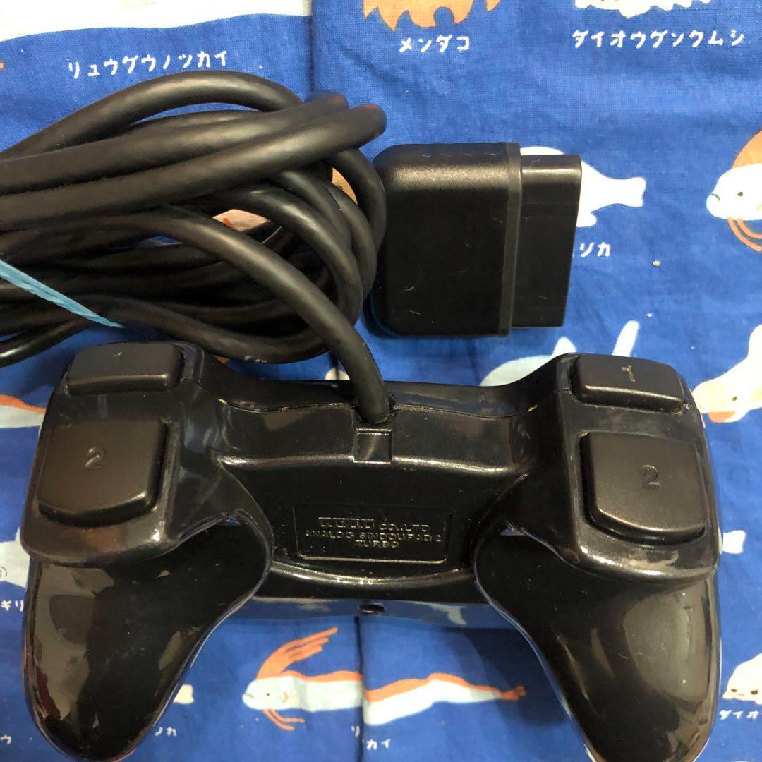 Hori Analog Sindou Pad 2 Turbo Controller Black Sony PlayStation 2 Used From JP