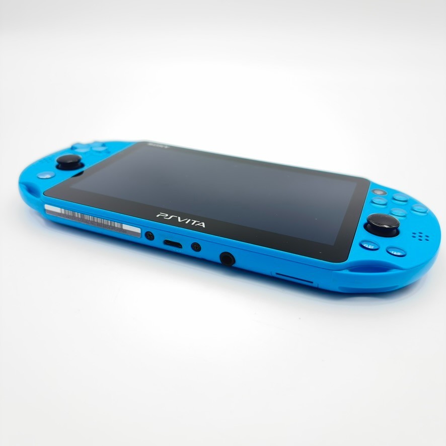 Sony PS Vita Console Aqua Blue Boxed Mint Condition PCH-2000 From Japan WI-FI