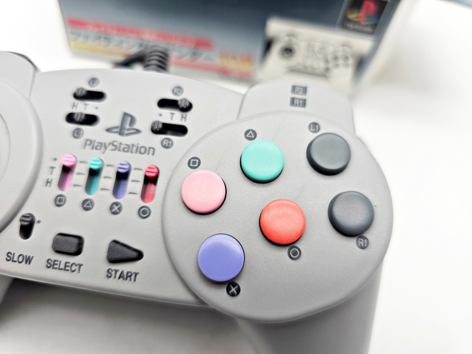 Playstation 1 Controller HORI Fighting Commander 10B Grey
