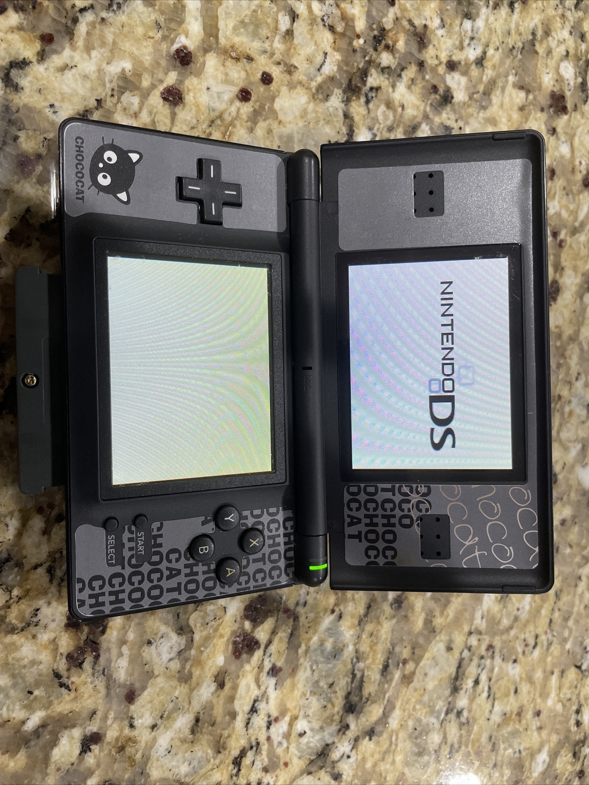 Graphite Black Nintendo DS Handheld System With Chococat Decal