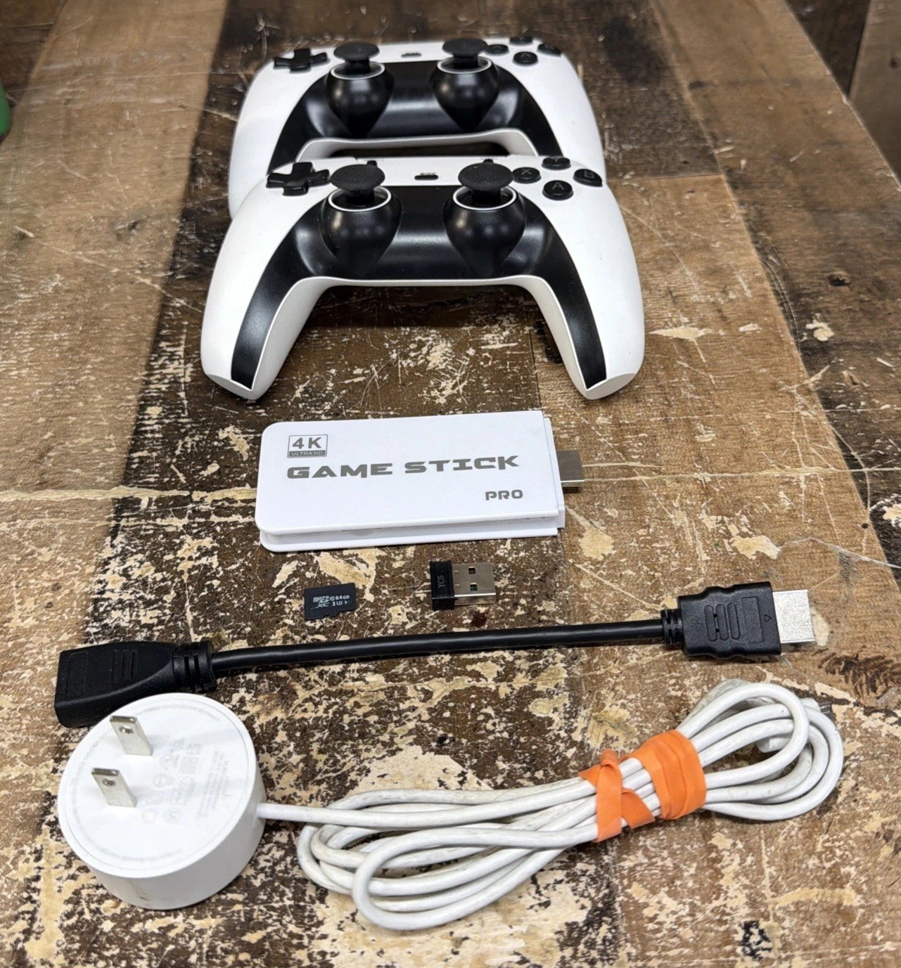 Game Stick Pro 4K Complete Set with 2 Controllers Tested
