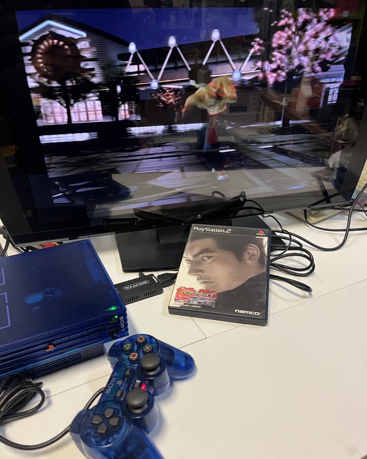 PLAYSTATION 2 LIMITED EDITION OCEAN BLUE SCPH 37000 L JAPAN 2002 CONSOLE