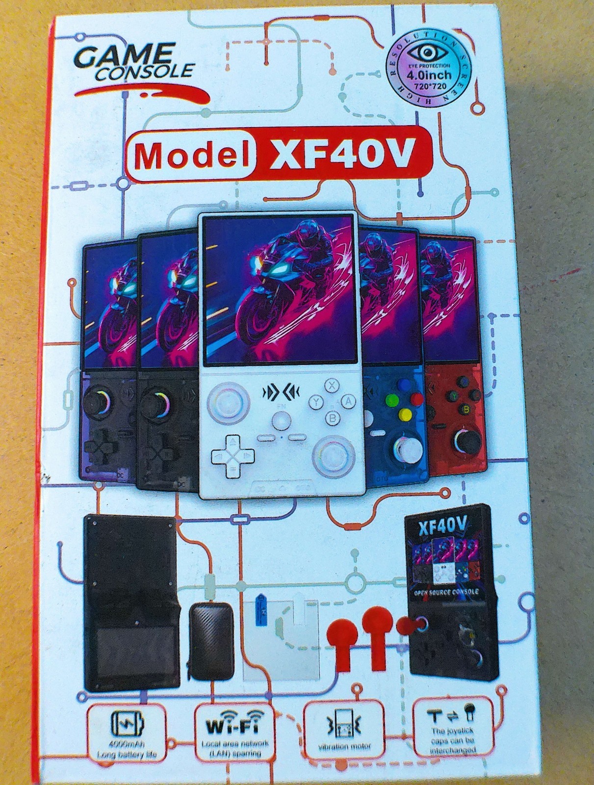 XF40V Retro Handheld Game Console Purple