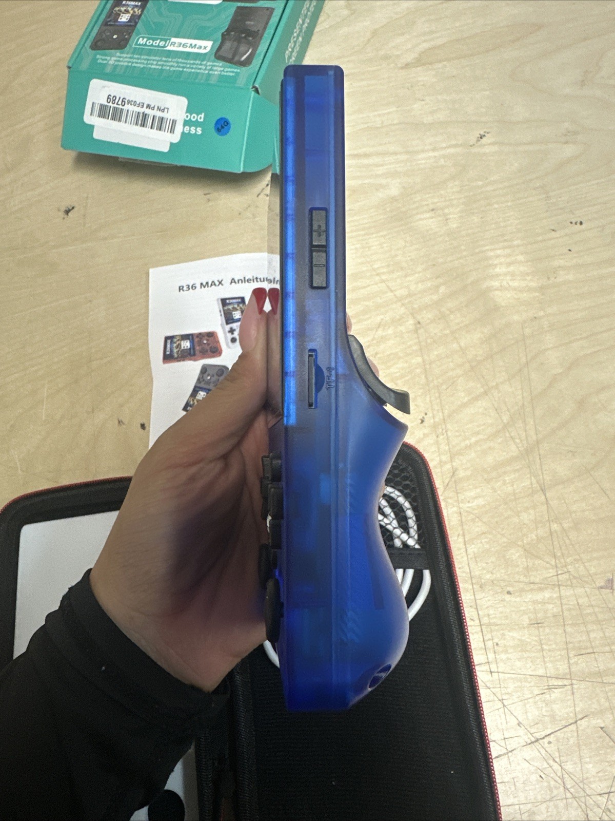 R36MAX Retro Handheld Game Console, Blue MAX 64GB