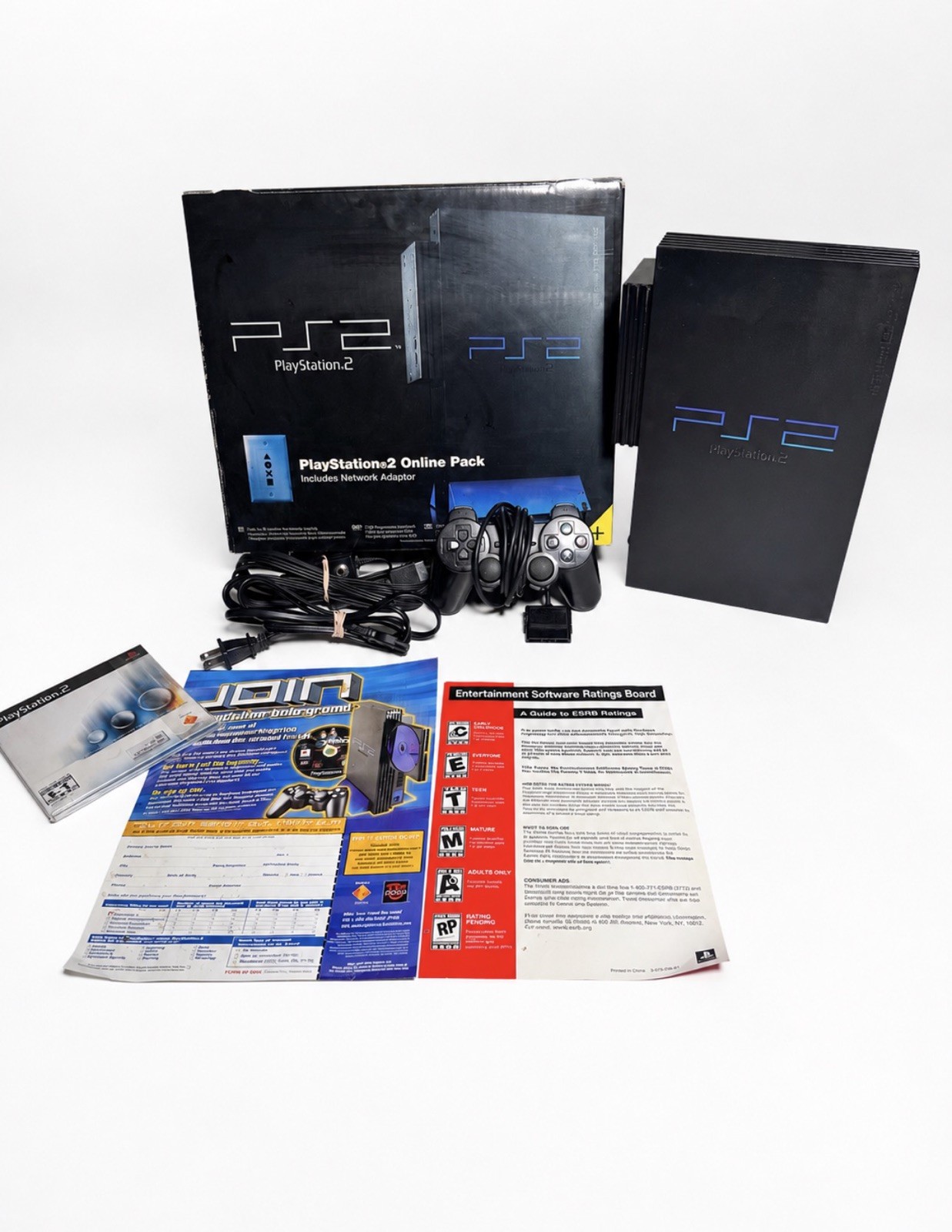 Sony PlayStation 2 Online Pack SCPH-50001/N Black Console Network Adaptor w/Box