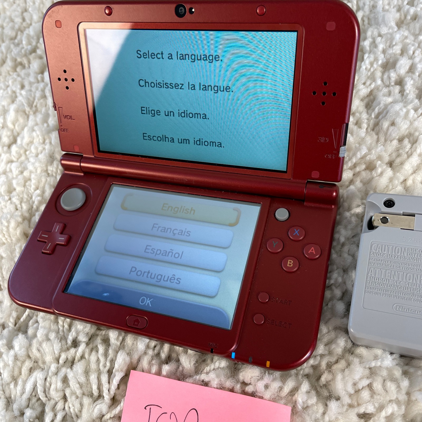 Nintendo “New” 3DS XL Metallic Red Handheld Console System RED-001 Top IPS Works