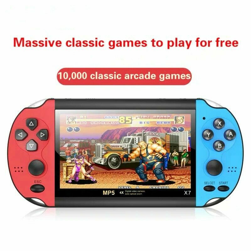 X7 Handheld Player 4.3 LCD Display 8GB 3000 Game Console Mini Pocket MP5 Video
